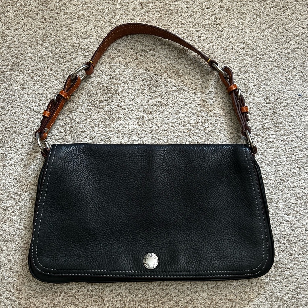 COACH Black Flap Shoulder Bag